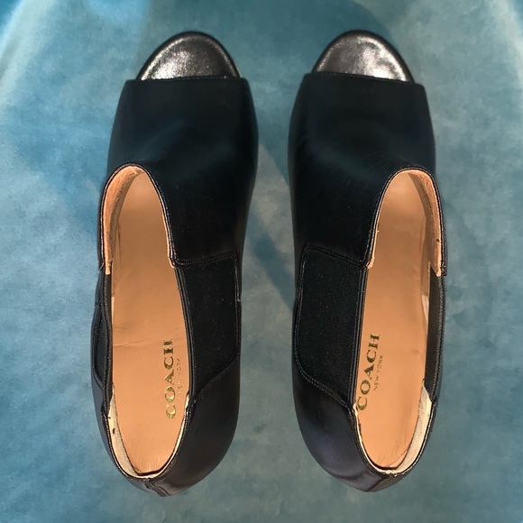 Coach black leather booties. - Picture 3 of 5